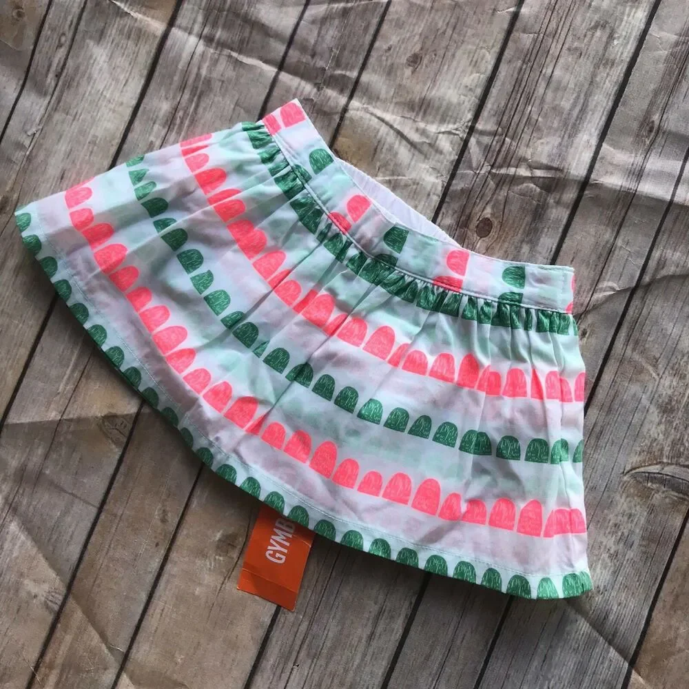 Gymboree Girls Skirt Size 6-12‎ Mo Island Cruise Neon Geo w/Bloomers NEW